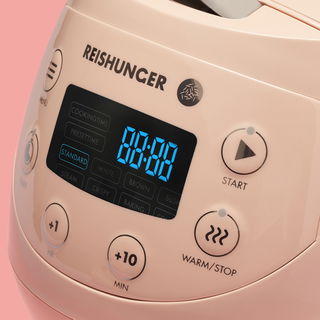 Digitaler Mini Reiskocher + Reishunger Kochbuch